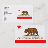 Californische vlag visitekaartje (Voorkant / Achterkant)