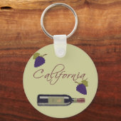 Californische  wijnfles sleutelhanger (Voorkant)
