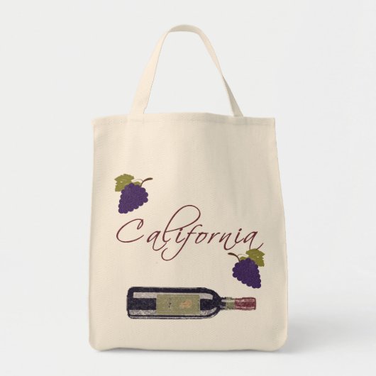 Californische  wijnfles tote bag (Voorkant)