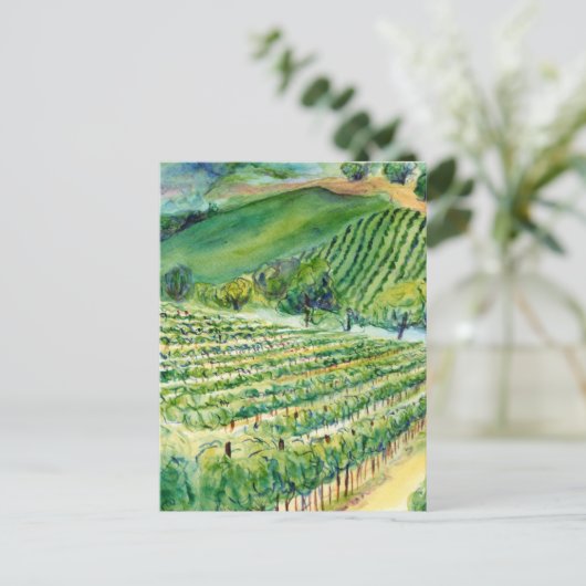 Californische wijngaard Briefkaart (Staand voorkant)