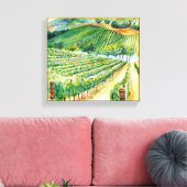 Californische wijnmakerij wijngaard schilderij can canvas afdruk (Insitu (Woonkamer))