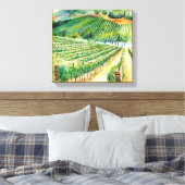 Californische wijnmakerij wijngaard schilderij can canvas afdruk (Insitu (Slaapkamer))