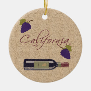 Californische wijnornament keramisch ornament
