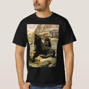 Californische zeeleeuwen door CE Swan, Vintage Die T-shirt