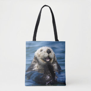 Californische zeeotter Enhydra lutris) verzorgt zi Tote Bag
