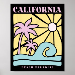 Californische Zomer Zonneschijn Strand Paradijs Zo Poster