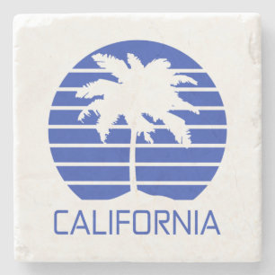 Californische zonsondergang   stenen onderzetter