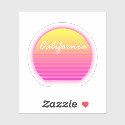 Californische zonsondergang sticker (Vel)