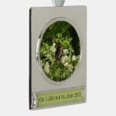 Californische zuster Butterfly in Yosemite Verzilverd Banner Ornament (Rechts)