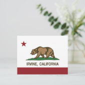 Californistatenvlag Irvine Briefkaart (Staand voorkant)