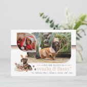 Calin & Câlin | Carte de vœux de vacances avec ani (Debout devant)