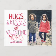 Câlins & Bisous| Carte photo de la Saint-Valentin