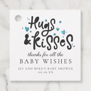 Câlins & Bisous   Étiquette de Cadeau de Baby Show