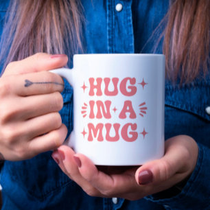 Câlins dans une tasse Typographie Rétro Groovy Ros
