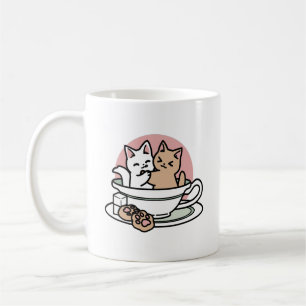 Câlins de chatons dans une tasse - Thé adorable