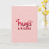 Câlins et baisers carte d'amour (Fleur jaune)