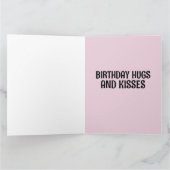 CÂLINS ET BAISERS D'ANNIVERSAIRE CARTE DE LÈVRES P (Intérieur)