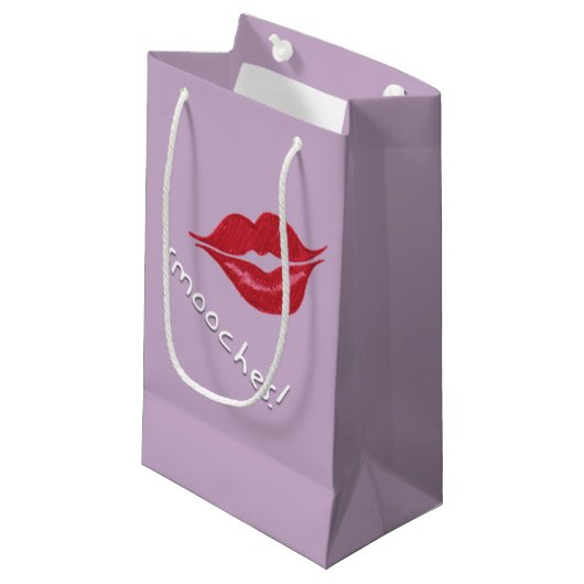 Câlins ! Sac cadeau lèvres (Devant Angle)