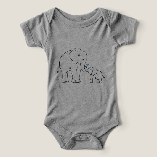 Câlins tendres d'éléphant (Design Recto)