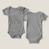 Câlins tendres d'éléphant (Design Recto & Verso)