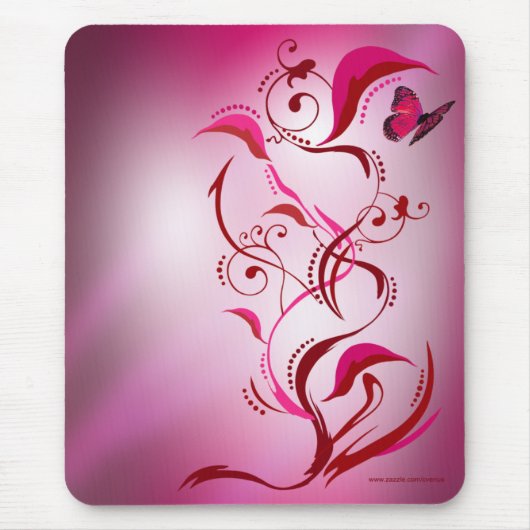 Caliope Mousepad (rood/roze) Muismat (Voorkant)