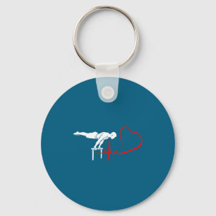 Calisthenics Planche Hartslag Gymnast Fitness Humo Sleutelhanger