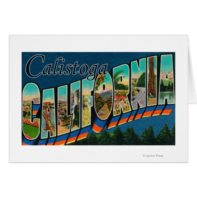 Calistoga, Californie - Scènes de grandes lettres (Devant horizontal)