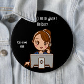Call Center Agent 2 op dienst 6-inch Button rondom (In situ)