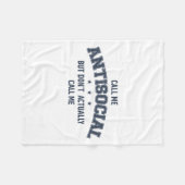 Call Me Antisocial But Don't Actually Call Me Funn Fleece Deken (Voorkant (Horizontaal))