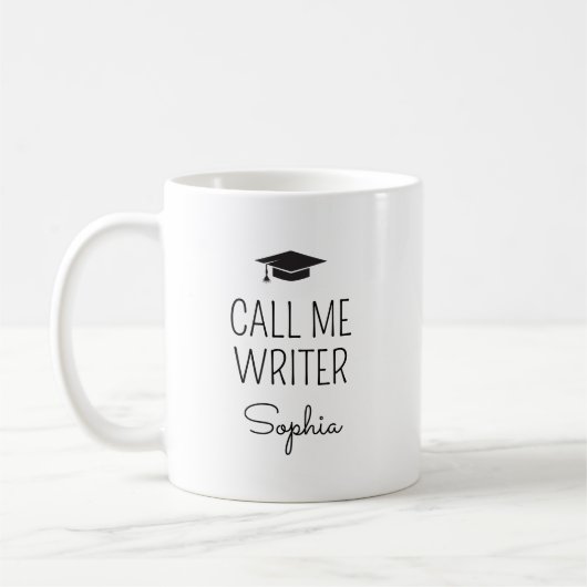 Call Me Writer Personalized Name Koffiemok (Links)