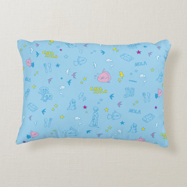 CALL MOLA Cushion（Sky Blue） Decoratief Kussen (Achterkant)