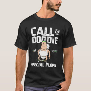 Call Of Doodie Speciale Plops Nerd Gamer Duty Spel T-shirt