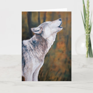 "Call of the Wild" Wolf Carte pour notes d'art