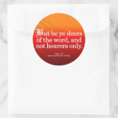 Call to Action James 1-22 Ronde Sticker (Tas)