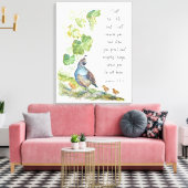 Call to Me Scripture Inspiration California Quail Canvas Afdruk (Insitu (Woonkamer))