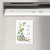 Call to Me Scripture Inspiration California Quail Magneet (Insitu (Vaatwasser))