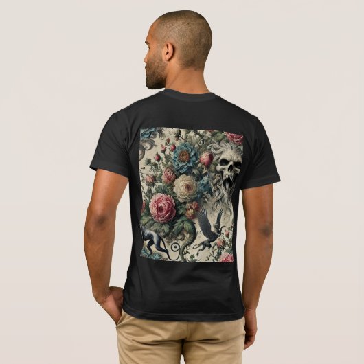 Call to the Night Gallery – Gothic Wearable Art T-shirt (Achterkant volledig)