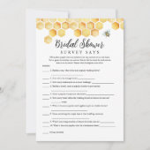 CALLA Bee Fête des mariées Survey dit carte de jeu (Devant)