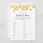 CALLA Bee Finish the Bride's Phrase Bruidsspel Kaart (Voorkant)