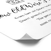 CALLA Bee hoe oud waren ze bruids spel teken Poster (Hoek)