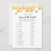 CALLA Bee Ik hou van je rond de wereld bruids spel Kaart (Voorkant)