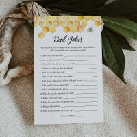 CALLA Bee Papa Grappen Baby shower Game Kaart