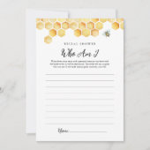 CALLA Bee Qui Suis Je Fête des mariées Carte Jeu (Devant)