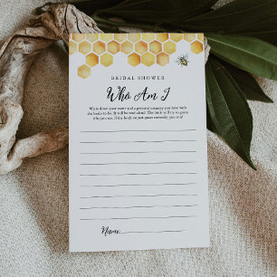 CALLA Bee Qui Suis Je Fête des mariées Carte Jeu