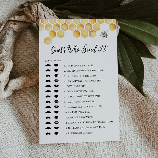 CALLA Bee raad wie zei het Vrijgezellenfeest spel (Creator heeft geüpload)