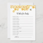 CALLA Bee Souhaite Une Carte De Conseil Baby showe (Devant)