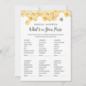 CALLA Bee Wat zit er in je tas douche spel Kaart (Voorkant)