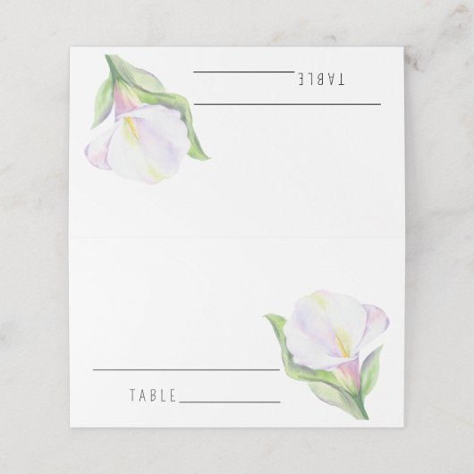 Calla blanche - Cartes Mariages (Extérieur déplié)