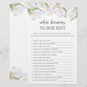 Calla bloemen - Wie weet de bruid beste spel