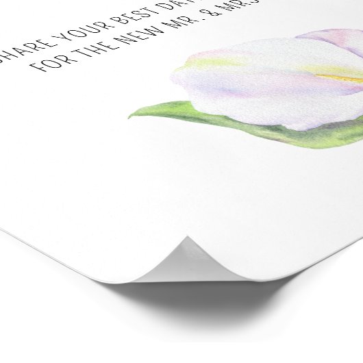 Calla - date nachtelijke ideeën. Datum jar bruids  Poster (Hoek)